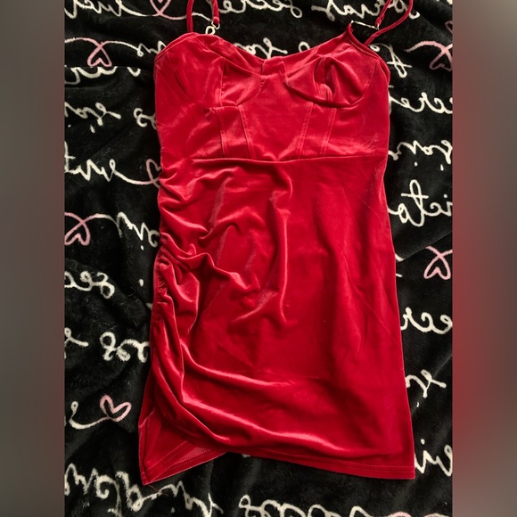 Velvet Corset Mini Wrap Dress - Picture 3 of 16